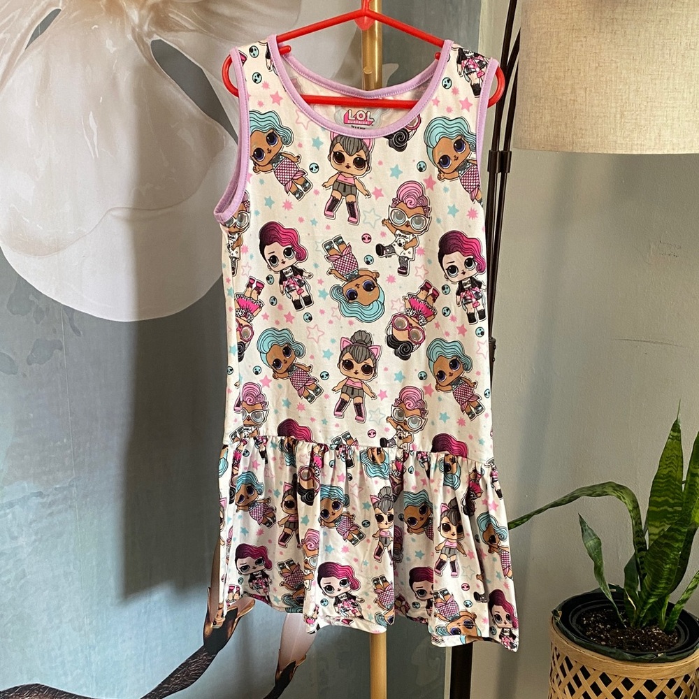 L.O.L. Surprise! Kids Dress - Pink and White size 7/8 good condition